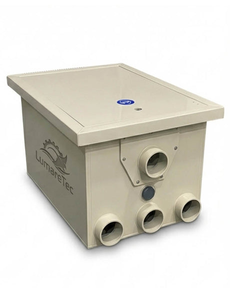 PP35B2 LumareTec Trommelfilter für Koi Teich Filteranlage kompakt mit mehreren Frontanschlüssen und robuster Bauweise