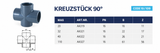 PVC Kreuzstück – 4-Wege Rohrverbinder PN 16