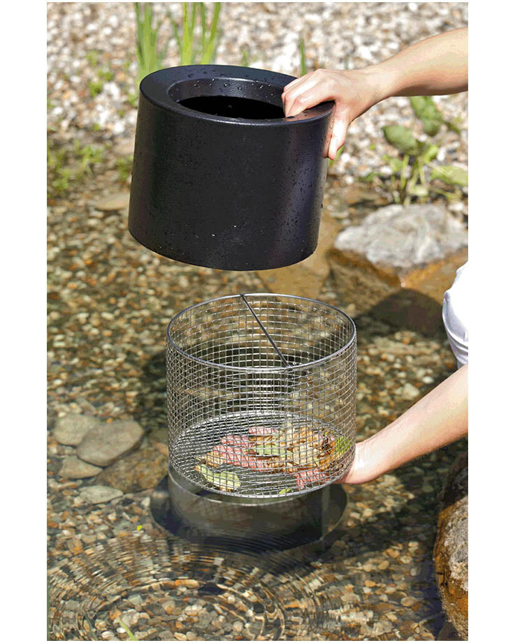 Teichoberflächen Skimmer Oase Edelstahl