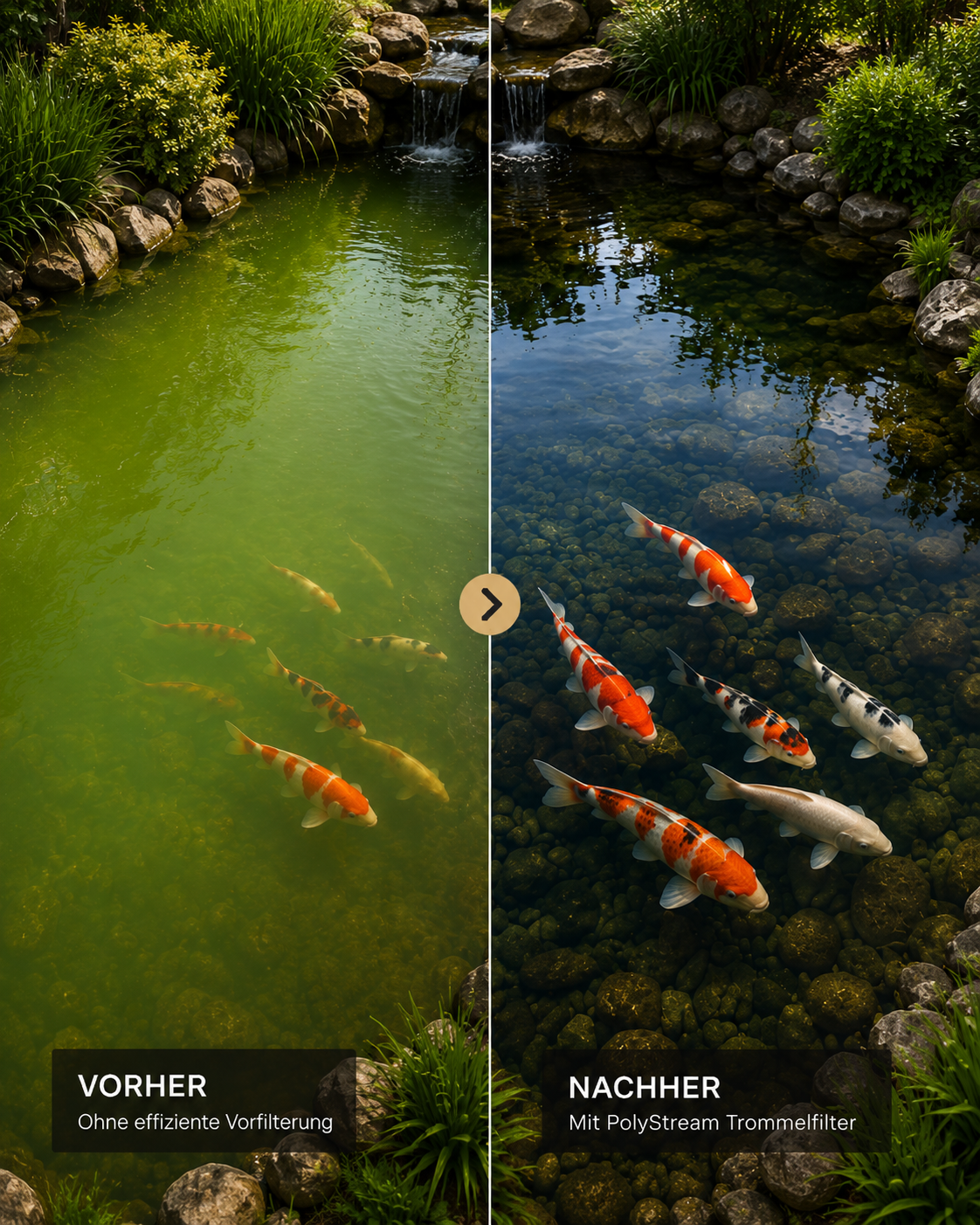 LumareTec PolyStream  – Trommelfilter für Koiteiche