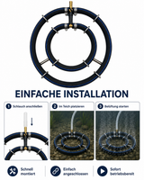 Anleitung zur einfachen Installation des Edelstahl-Belüfterrings im Gartenteich