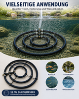 Edelstahl-Belüfterring für Koiteiche, Gartenteiche, Fischzucht und Filtersysteme