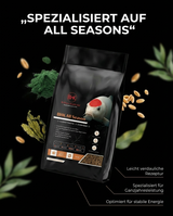 BHK All Season Koi Futter für ganzjährige Fütterung mit ausgewogener Rezeptur