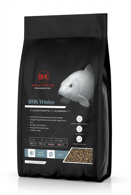 BHK Winter Koi Futter Verpackung mit speziell angepasster Rezeptur für kalte Temperaturen