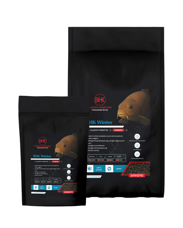 BHK Winter Koifutter sinkend für Winterfütterung ab 8 °C in 5 mm Pellets