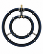 Edelstahl-Belüfterring mit zwei Ringen und 25 cm Durchmesser für Koi- und Gartenteiche