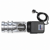 FlowFriend Pro RF144 regelbare Hochleistungs-Teichpumpe in der Draufsicht mit integrierter Steuerung und Stromanschluss für große Koi- und Teichanlagen