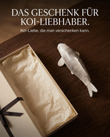 Gin Matsuba Koi-Figur als besondere Geschenkidee für Koi-Liebhaber, Japan-Fans und Freunde ausgefallener Dekoration