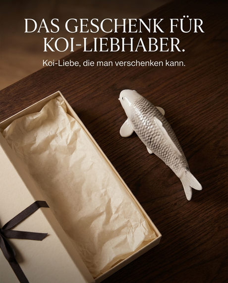 Gin Matsuba Koi-Figur als besondere Geschenkidee für Koi-Liebhaber, Japan-Fans und Freunde ausgefallener Dekoration