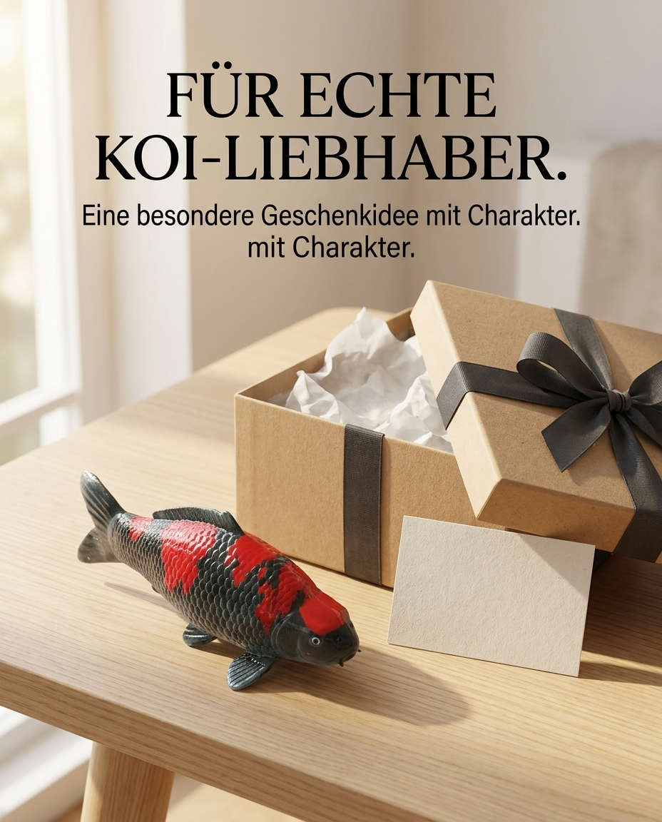 Goshiki Koi-Figur als außergewöhnliche Geschenkidee für Koi-Liebhaber, Japan-Fans und Gartenfreunde