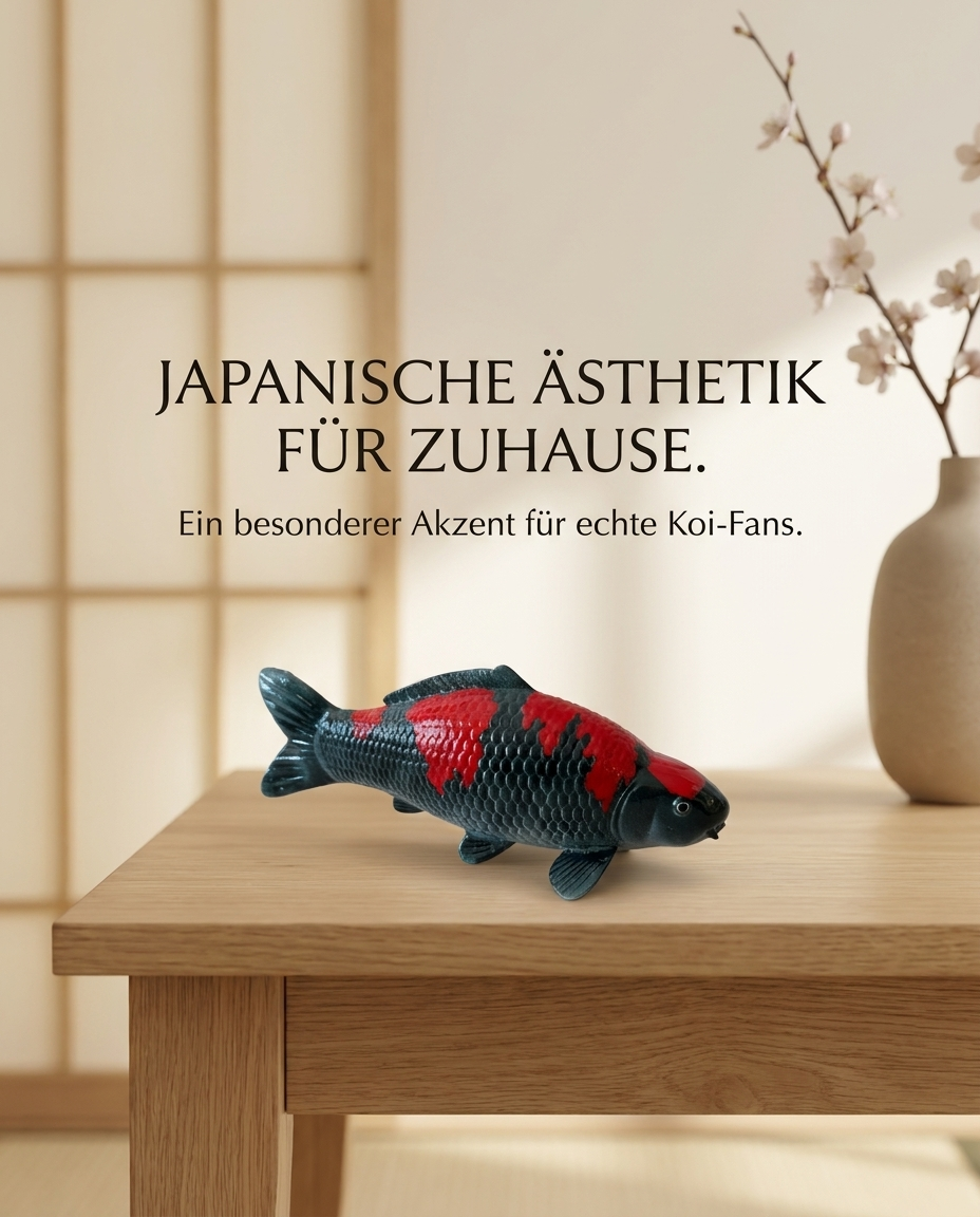 Goshiki Koi-Figur als stilvolle Japan Deko für Wohnbereich, Regal oder dekorativen Eingangsbereich