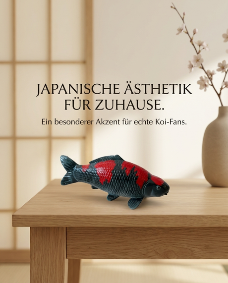 Goshiki Koi-Figur als stilvolle Japan Deko für Wohnbereich, Regal oder dekorativen Eingangsbereich