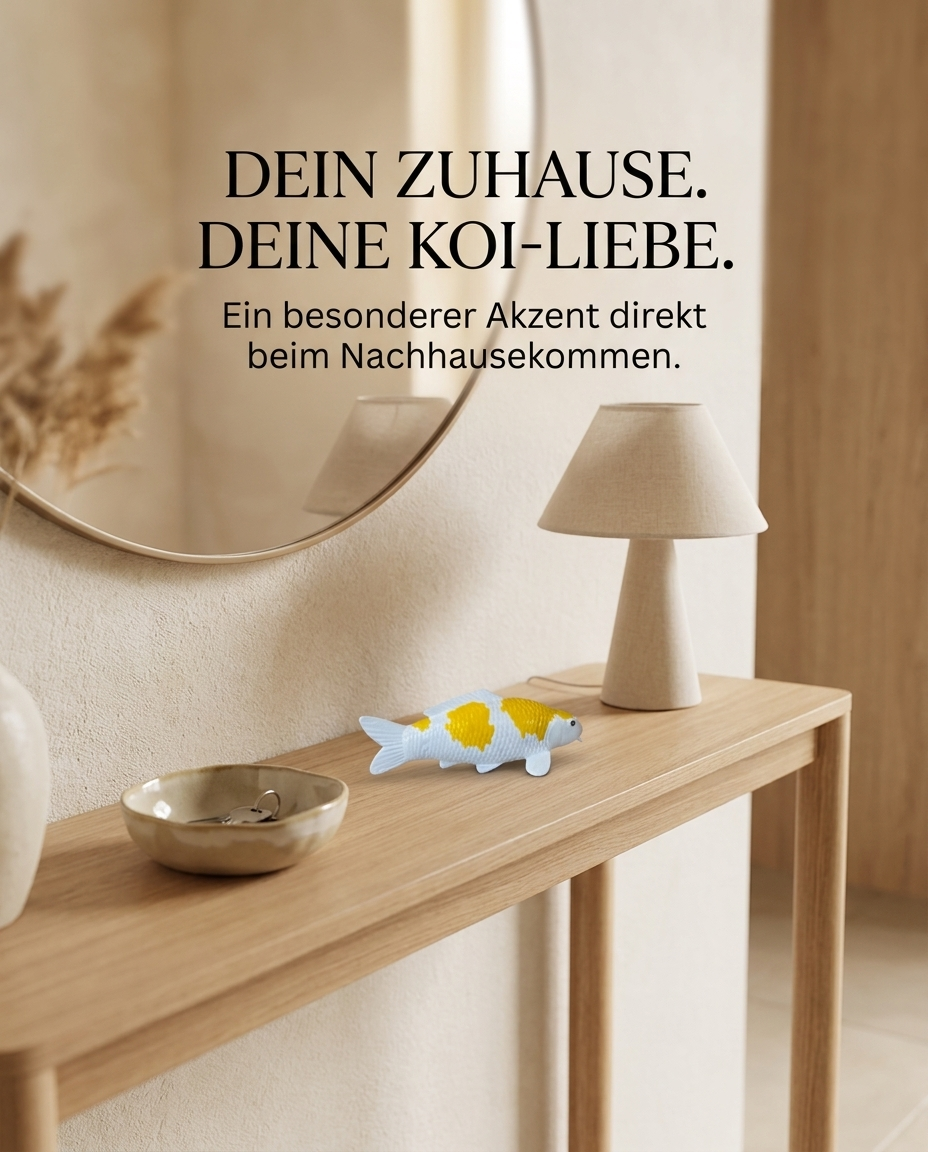 Hariwake Karpfen Figur als stilvolle Deko auf Sideboard, Kommode oder im Eingangsbereich