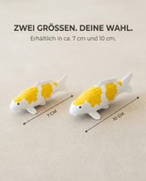 Hariwake Fischfigur in zwei unterschiedlichen Größen als dekorative Koi-Figur für verschiedene Stellplätze