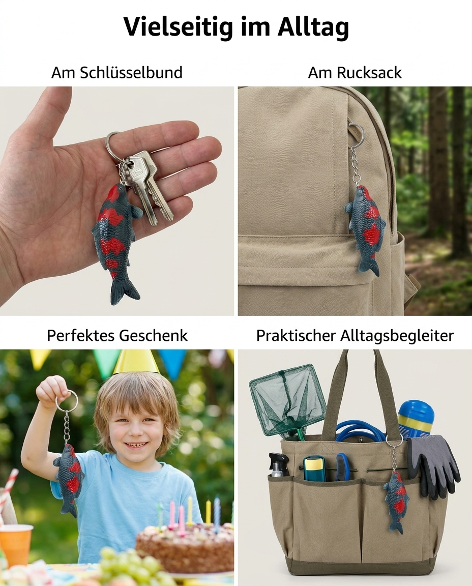 Limitierte Koi Figur Goshiki Schlüsselanhänger – handbemalte Koi Schlüsselanhänger