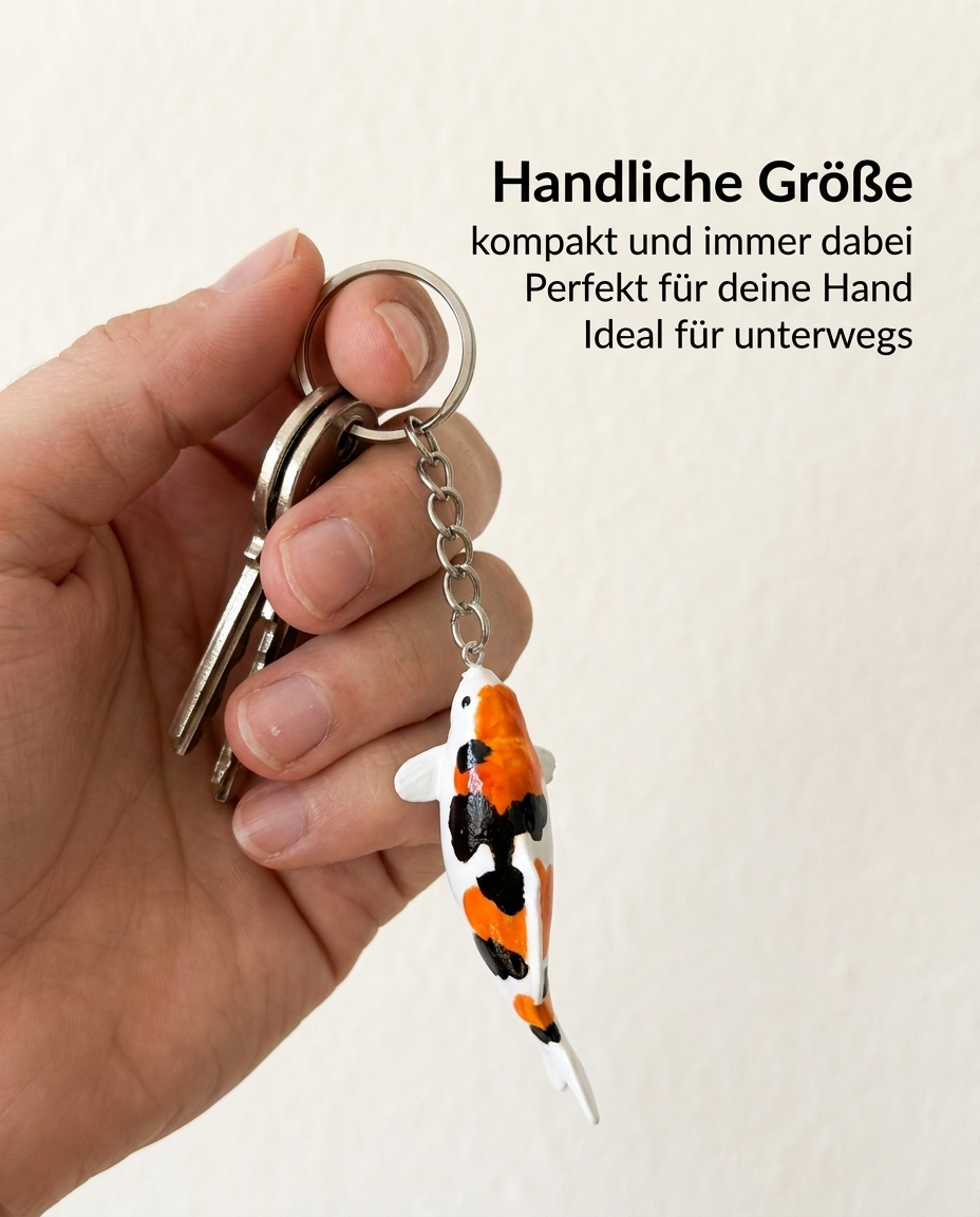 Limitierte Koi Figur Yamatonishiki Schlüsselanhänger – handbemalte Koi Schlüsselanhänger