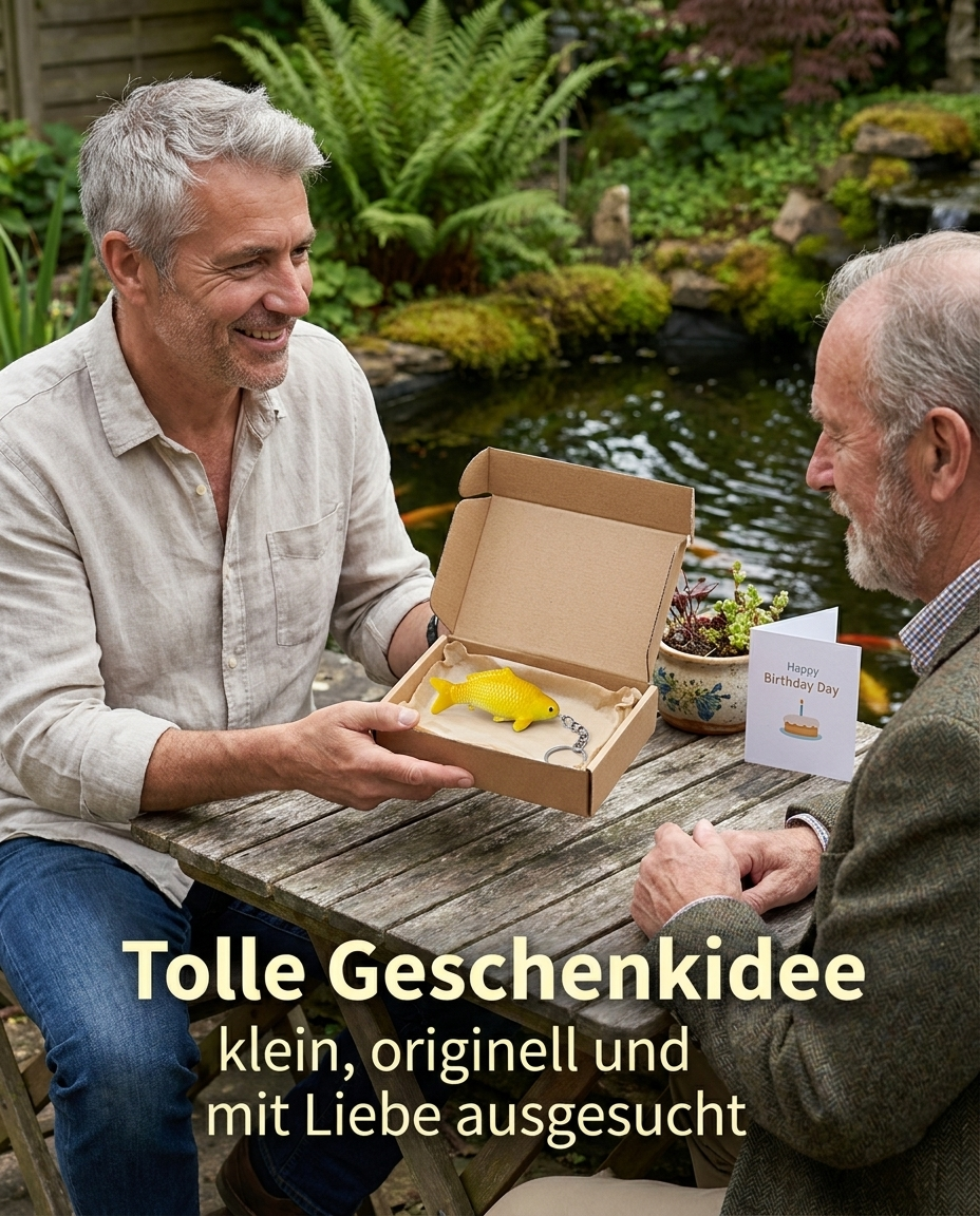 Limitierte Koi Figur Yamabuki Schlüsselanhänger – handbemalte Koi Schlüsselanhänger