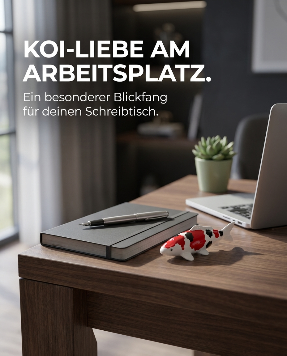 Limitierte Koi Figur Doitsu Sanke 1 – handbemalte Koi Figuren stilvolle Teich- & Gartendekoration
