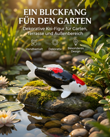 Limitierte Koi Figur Beni Kumonryu – handbemalte Koi Figuren stilvolle Teich- & Gartendekoration