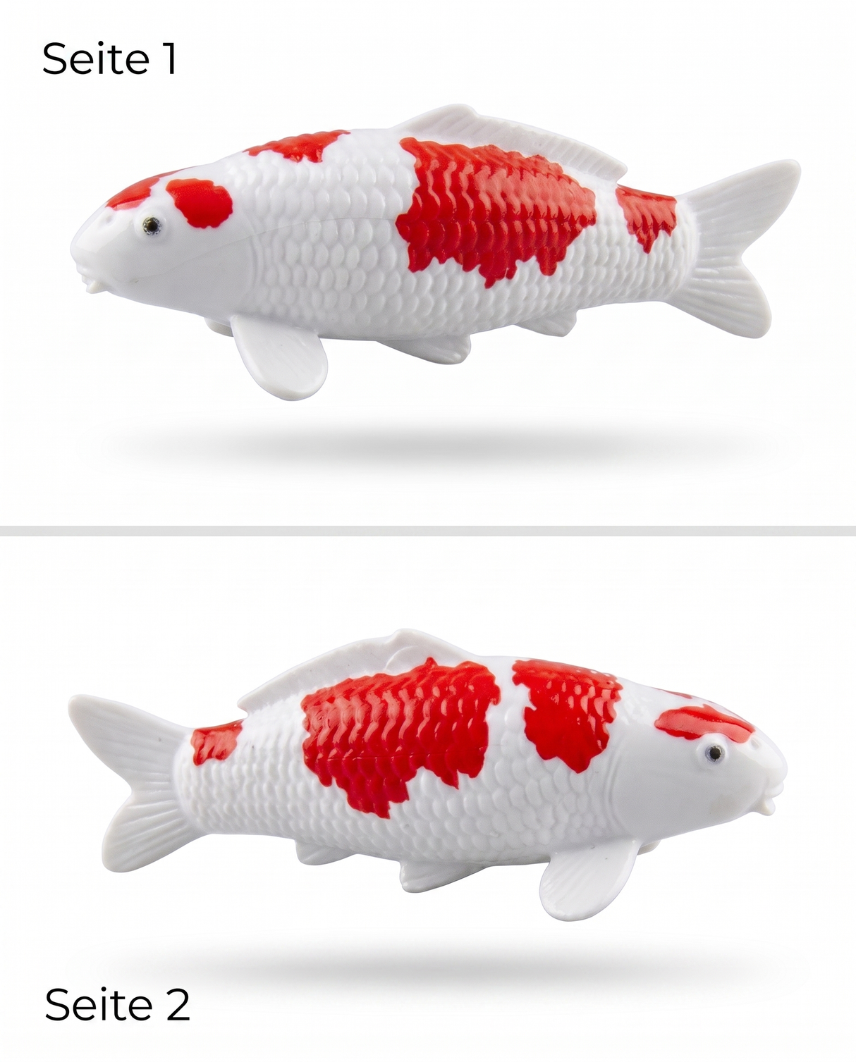 Limitierte Koi Figur Kohaku 4 - handbemalte Koi Figuren stilvolle Teich- & Gartendekoration