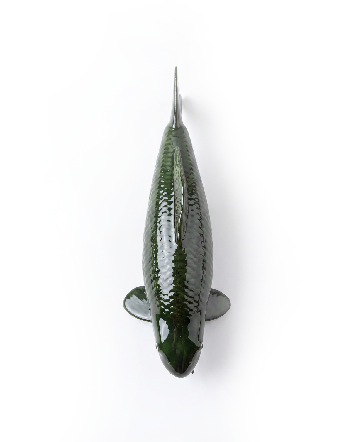 Limitierte Koi Figur Olive Chagoi handbemalte Koi Figuren stilvolle Teich- & Gartendekoration