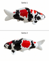 Limitierte Koi Figur Showa 4 - handbemalte Koi Figuren stilvolle Teich- & Gartendekoration
