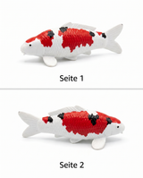 Limitierte Koi Figur Sanke 2 - handbemalte Koi Figuren stilvolle Teich- & Gartendekoration