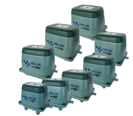 Hiblow HP Serie leise Luftpumpe für Teich und Koiteich Belüftung