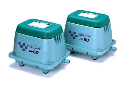Hiblow HP60 und HP80 Luftpumpen für leise Teichbelüftung und Koiteich Sauerstoffversorgung