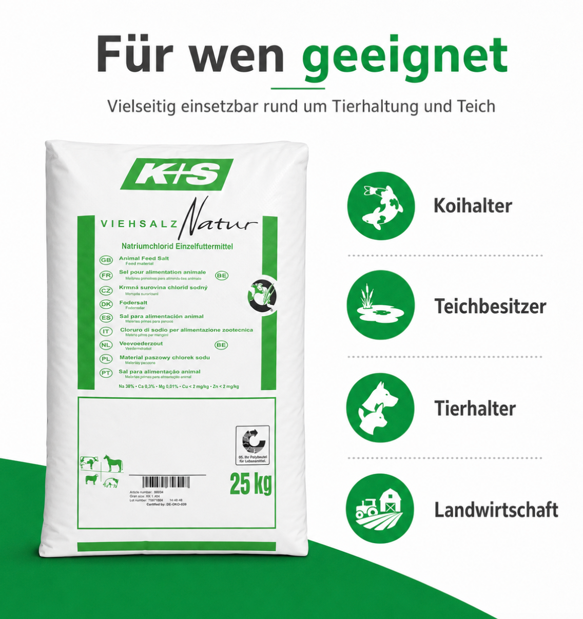 feine-koernung.png
Feine Körnung von K+S Viehsalz Natur für eine gleichmäßige Anwendung und einfache Handhabung