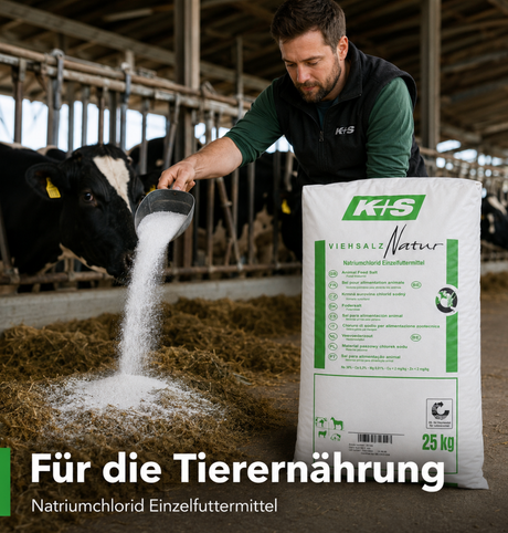 K+S Viehsalz Natur 25 kg geeignet für Koihalter, Teichbesitzer, Tierhalter und Landwirtschaft