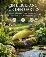 Karashigoi Koi-Figur als besondere Deko für Garten, Terrasse und Teichbereich