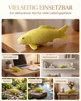 Karashigoi Koi-Figur als vielseitige Deko für Schreibtisch, Garten, Wohnbereich und Teichbereich.