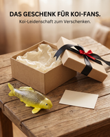 Ki Matsuba Koi-Figur als Geschenkidee für Koi-Fans und Gartenfreunde, dekorativ für Wohnbereich, Eingangsbereich oder Regal