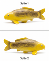 Ki Matsuba Koi-Figur in zwei Seitenansichten als hochwertige Teichdeko und Japan-Deko für Garten, Teichbereich oder Regal