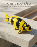 Ki Utsuri Koi-Figur als dekorativer Blickfang für Garten, Teichbereich und Terrasse