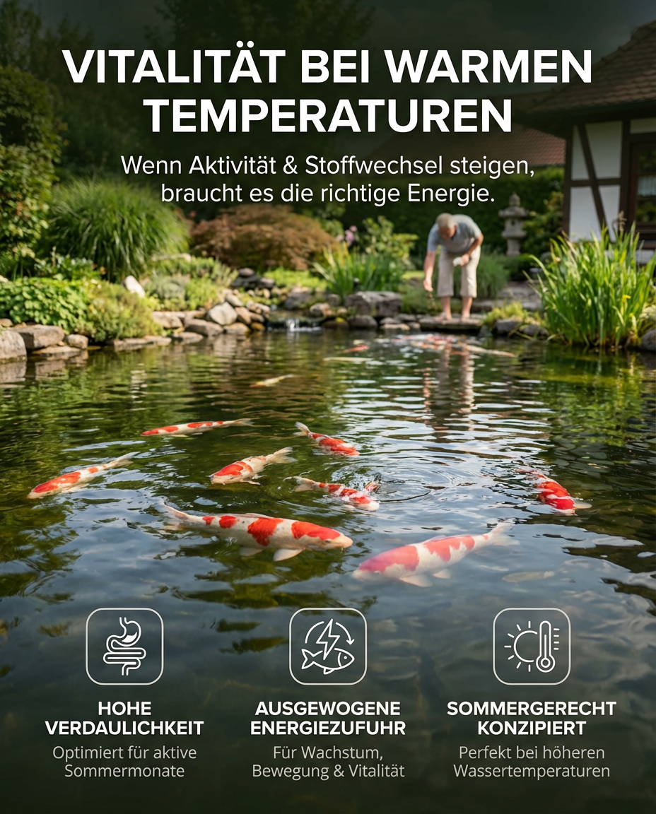 Koi Fütterung im Winter für Vitalität bei kalten Temperaturen