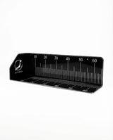 Koi-Area Koi Messschieber 60 cm aus schwarzem Acryl – Seitenansicht mit integrierter Maßskala