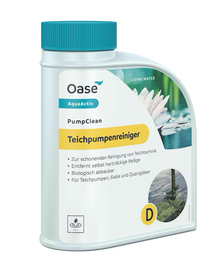 Oase AquaActiv PumpClean Teichpumpenreiniger zur schonenden Reinigung von Teichpumpen, Sieben und Quarzgläsern
