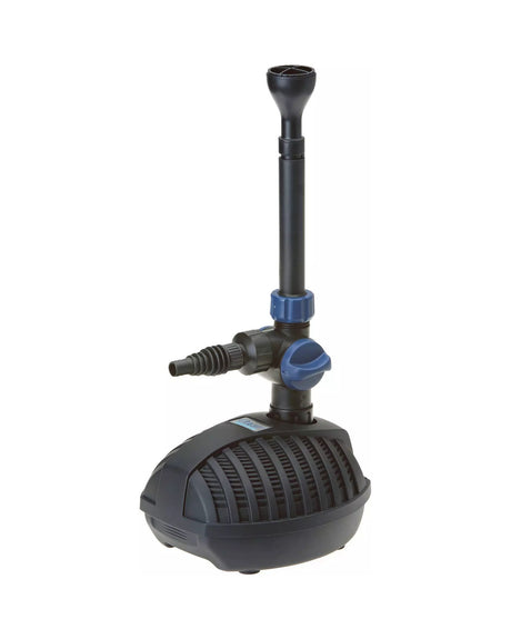 OASE Aquarius Fountain Set Classic 1000 montiert, mit Teleskopverlängerung und Regler für den zweiten Ausgang