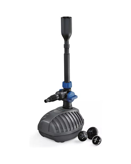OASE Aquarius Fountain Set Classic: Pumpe mit Teleskopverlängerung, zweitem Ausgang und drei Fontänenaufsätzen