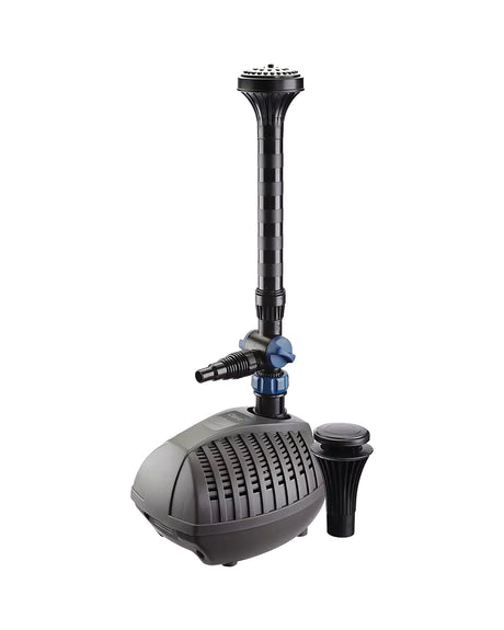 OASE Aquarius Fountain Set Eco: Pumpe mit Teleskopverlängerung, zweitem Ausgang und zweitem Fontänenaufsatz