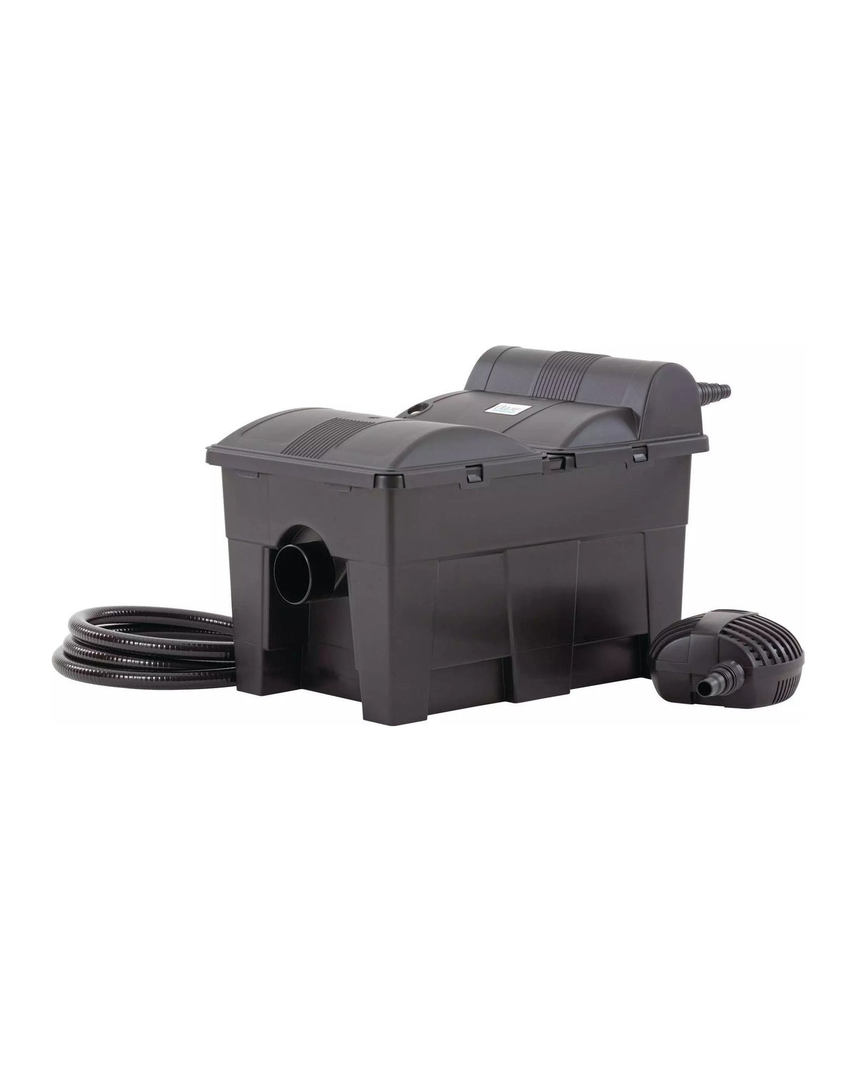 OASE BioSmart Set 14000: größerer Filter mit UVC-Haube, Filterpumpe und Schlauch