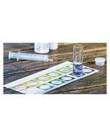 OASE pH-Farbkarte mit Glasampulle (Anwendungsfoto; Ampulle, Spritze, Reagenzien nicht im Lieferumfang)
