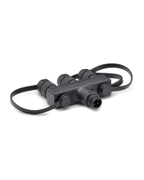OASE LunAqua Connect Dreifach-Verteiler RGB mit drei Buchsen, Schutzkappen an Bändern und 4-poligem Stecker