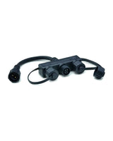 OASE LunAqua Connect Dreifach-Verteiler weiß: drei Buchsen mit Kappen, Kabel mit 2-poligem Stecker