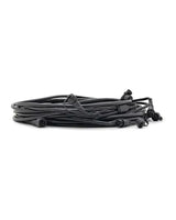 Outlet-Kabel 10 m weiß flach liegend, die Abgänge mit Schutzkappen sind zu sehen