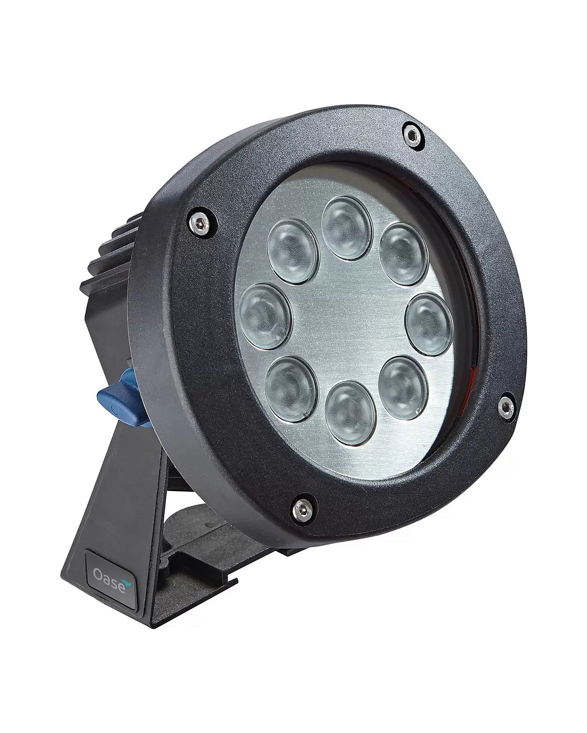 OASE LunAqua Power LED XL Spot: Strahler mit acht LEDs, Bügel und blauer Kabelverschraubung