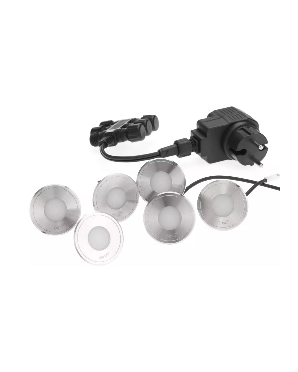 OASE LunAqua Terra LED Set 6: sechs Einbauleuchten, 6-fach-Verteiler und Steckertrafo
