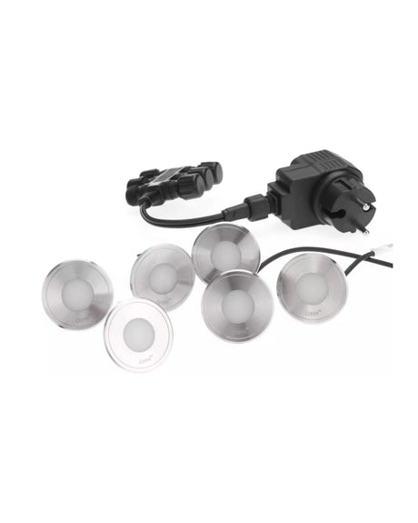 OASE LunAqua Terra LED Set 6: sechs Einbauleuchten, 6-fach-Verteiler und Steckertrafo